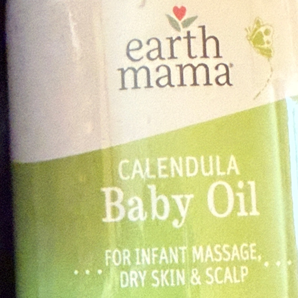 Earth Mama Calendula Baby Oil for infant massage, dry scalp &skin NEW sealed 4oz